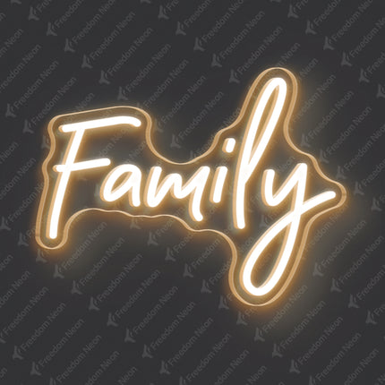 Warm White Family Neon Sign
