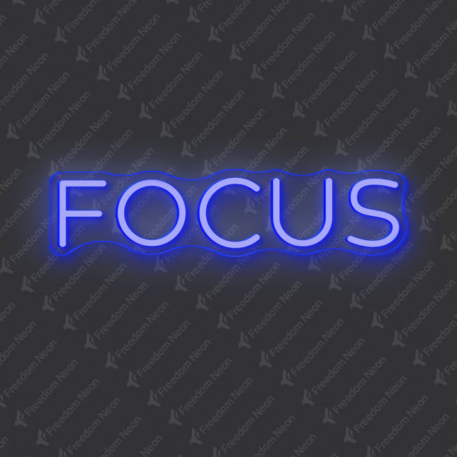 Blue FOCUS Neon Sign