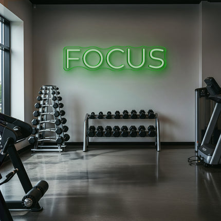 Green FOCUS Neon Sign