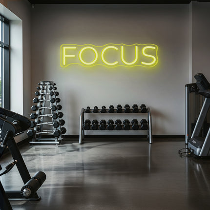 Lemon Yellow FOCUS Neon Sign