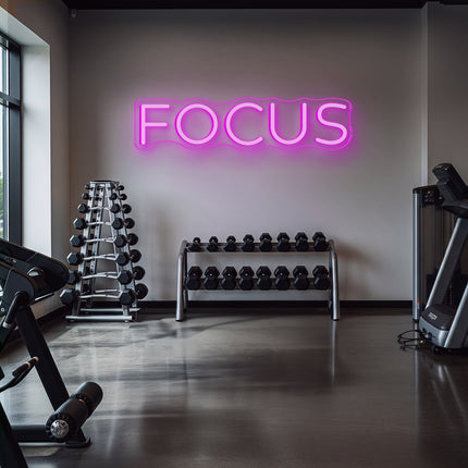Pink FOCUS Neon Sign