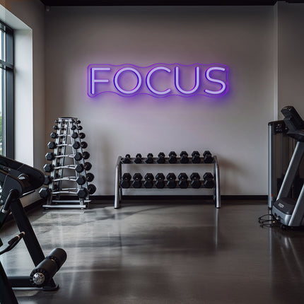 Purple FOCUS Neon Sign