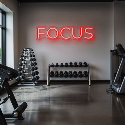 Red FOCUS Neon Sign