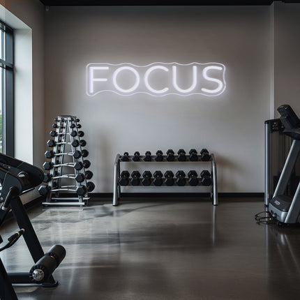 White FOCUS Neon Sign