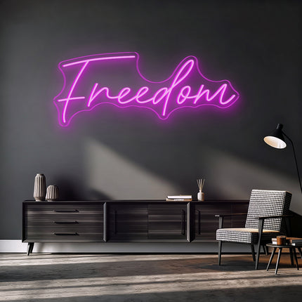 Pink Freedom Neon Sign
