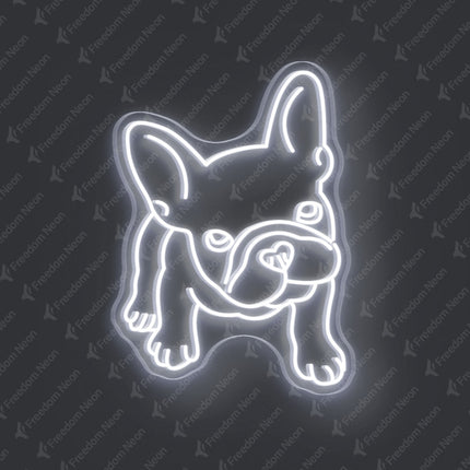 White French Bulldog Neon Sign
