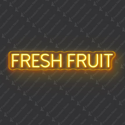 Golden Yellow Fresh Fruit Neon Sign