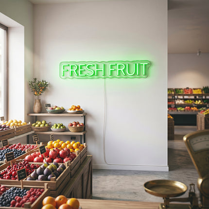 Green Fresh Fruit Neon Sign