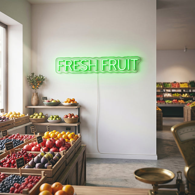 Green Fresh Fruit Neon Sign