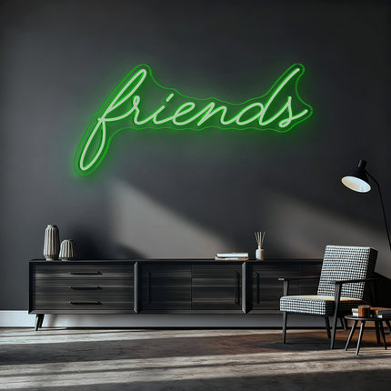 Green Friends Neon Sign