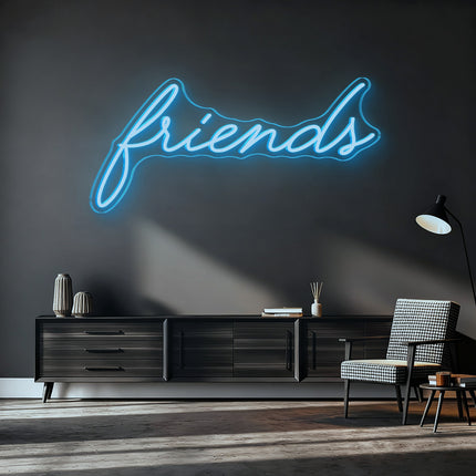 Ice Blue Friends Neon Sign