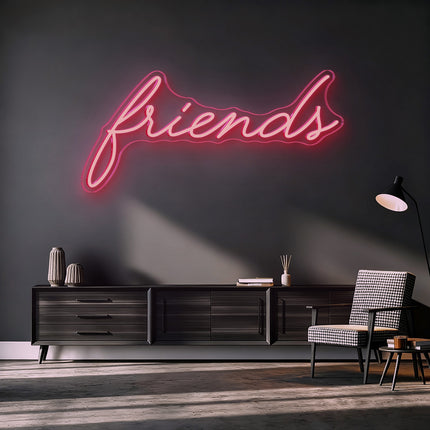 Light Pink Friends Neon Sign