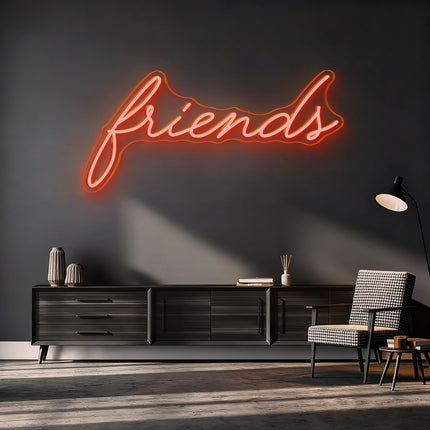 Orange Friends Neon Sign