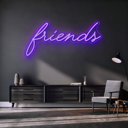 Purple Friends Neon Sign