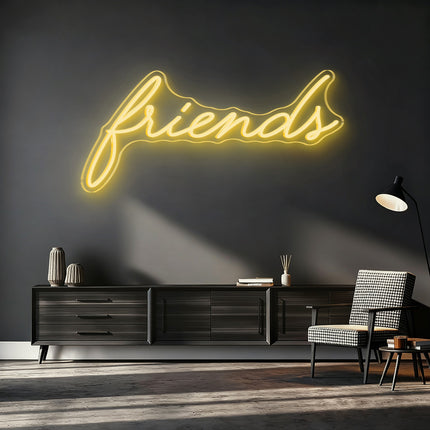 Warm White Friends Neon Sign