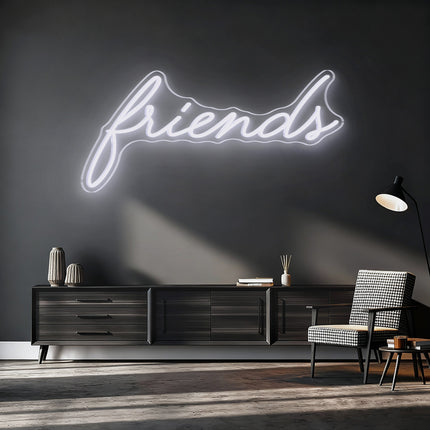 White Friends Neon Sign