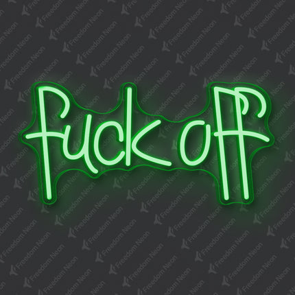 Green Fuck Off Neon Sign