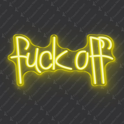 Lemon Yellow Fuck Off Neon Sign