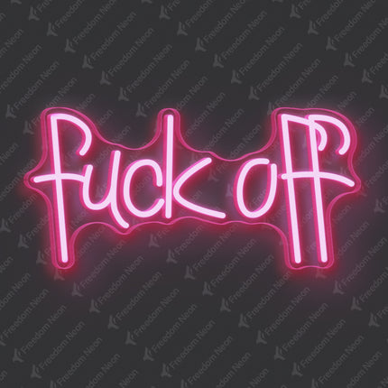 Light Pink Fuck Off Neon Sign