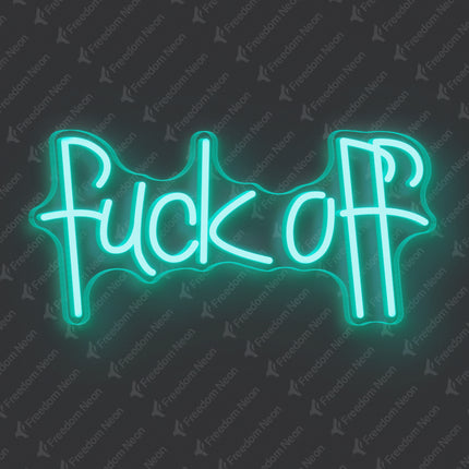 Mint Green Fuck Off Neon Sign