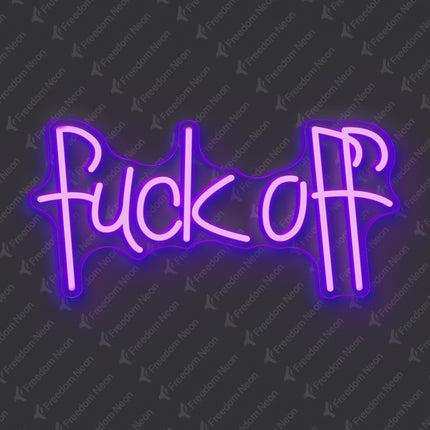 Purple Fuck Off Neon Sign