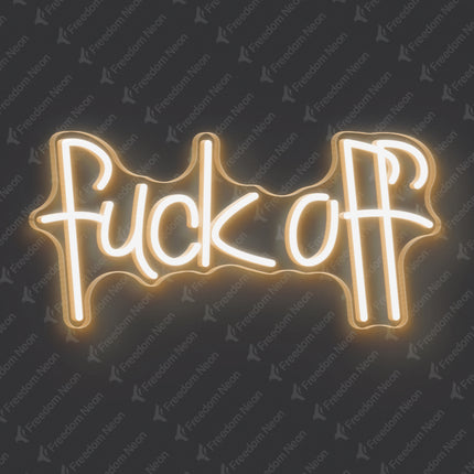 Warm White Fuck Off Neon Sign