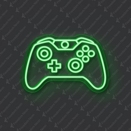 Green Game Controller Neon Sign