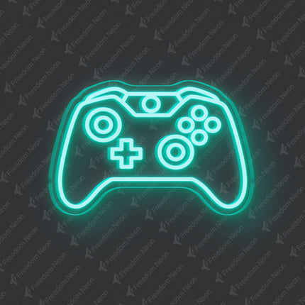 Mint Green Game Controller Neon Sign