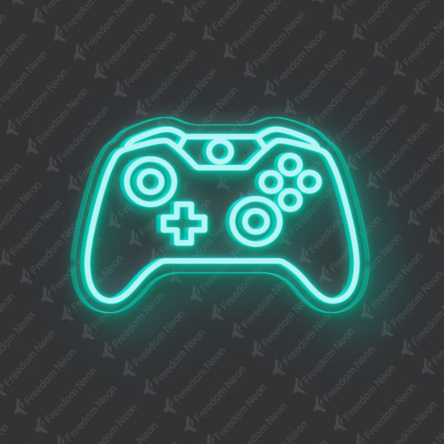 Mint Green Game Controller Neon Sign