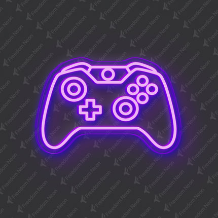 Purple Game Controller Neon Sign