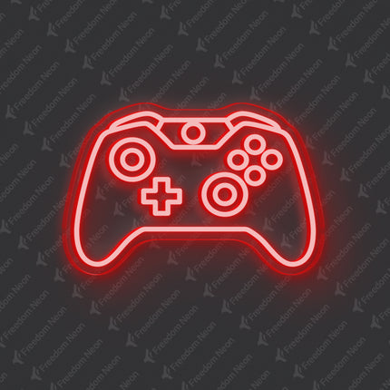 Red Game Controller Neon Sign