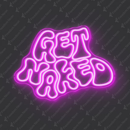 Pink Get Naked Neon Sign