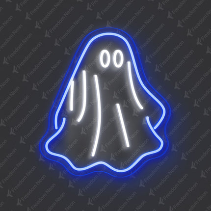 Blue Ghost Neon Sign