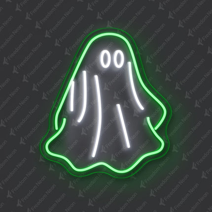Green Ghost Neon Sign