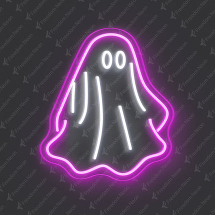 Pink Ghost Neon Sign