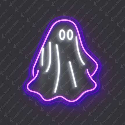 Purple Ghost Neon Sign