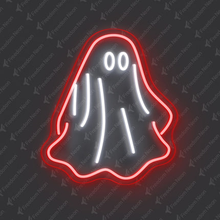 Red Ghost Neon Sign