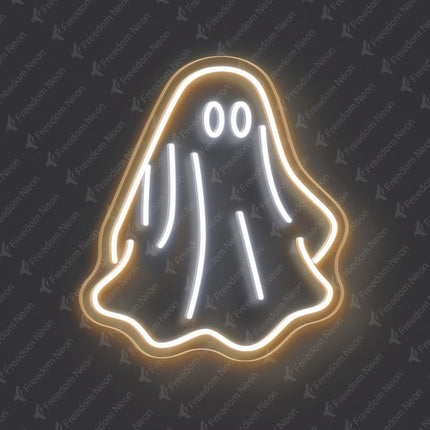 Warm White Ghost Neon Sign