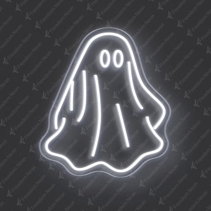 White Ghost Neon Sign