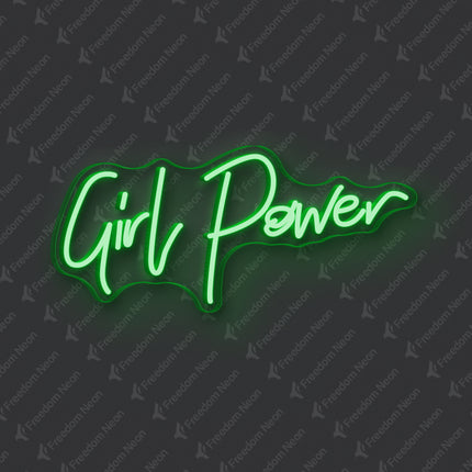 Green Girl Power Neon Sign