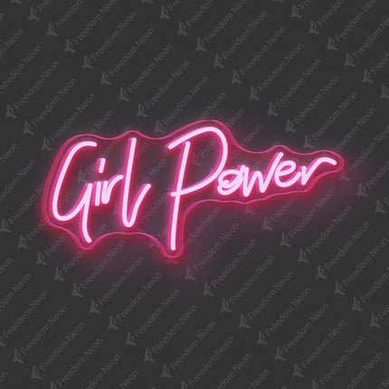 Light Pink Girl Power Neon Sign