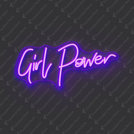 Purple Girl Power Neon Sign