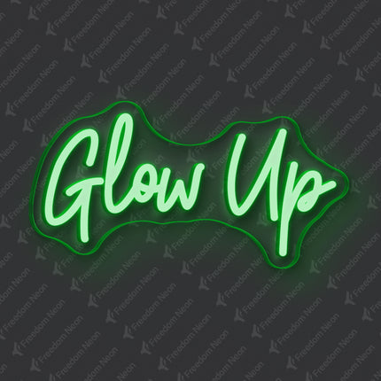 Green Glow Up Neon Sign