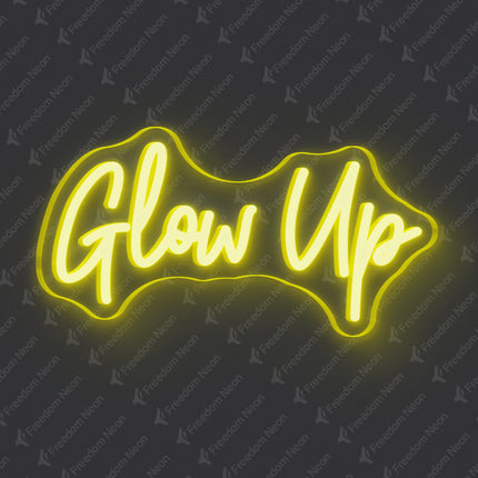 Lemon Yellow Glow Up Neon Sign
