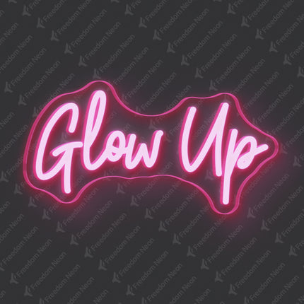 Light Pink Glow Up Neon Sign