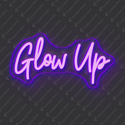 Purple Glow Up Neon Sign