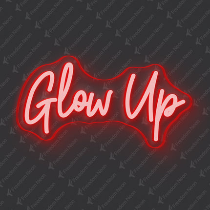 Red Glow Up Neon Sign