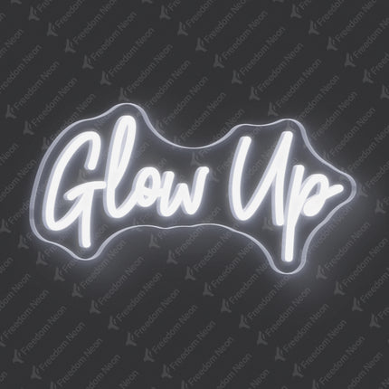 White Glow Up Neon Sign