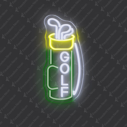 Green Golf Bag Neon Sign