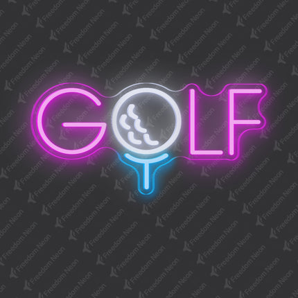 Pink GOLF Neon Sign with Ball "O"
